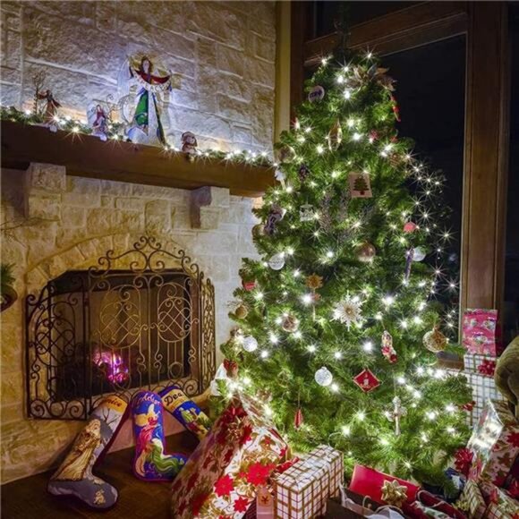 Solar Waterfall Fairy Lights With Clip, Outdoor Waterproof 10 Strands 200 LEDs - Picture 6 of 7